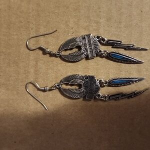 Harley Davidson turquoise earrings